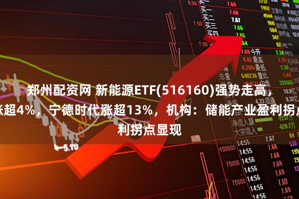 郑州配资网 新能源ETF(516160)强势走高，盘中涨超4%，宁德时代涨超13%，机构：储能产业盈利拐点显现