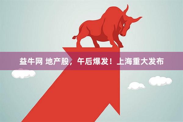 益牛网 地产股，午后爆发！上海重大发布